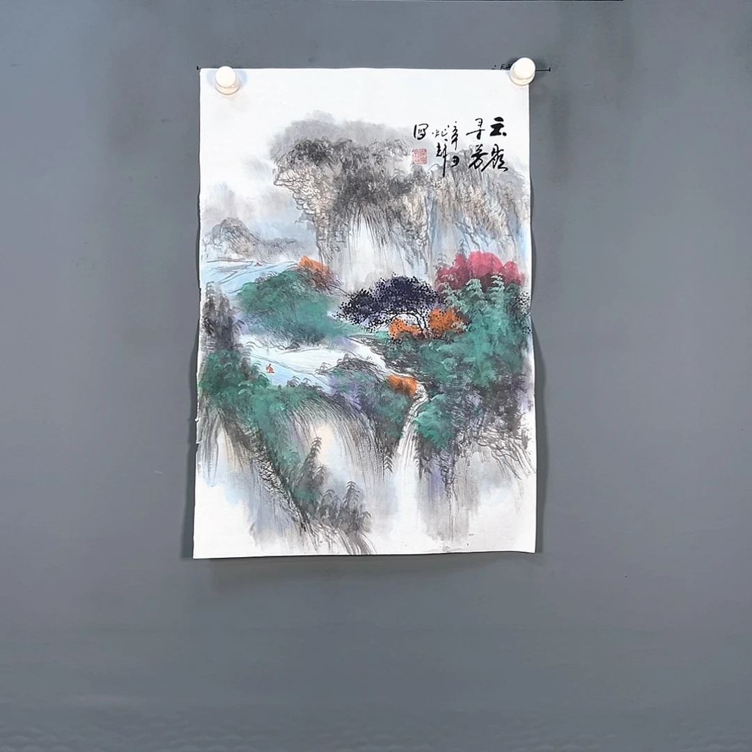 国画234 花鸟和蝴蝶在水中飞翔嬉戏