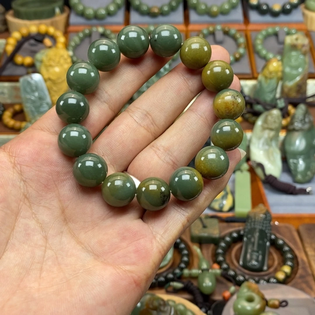 未镶嵌手链岫岩河磨玉（透闪石质玉）