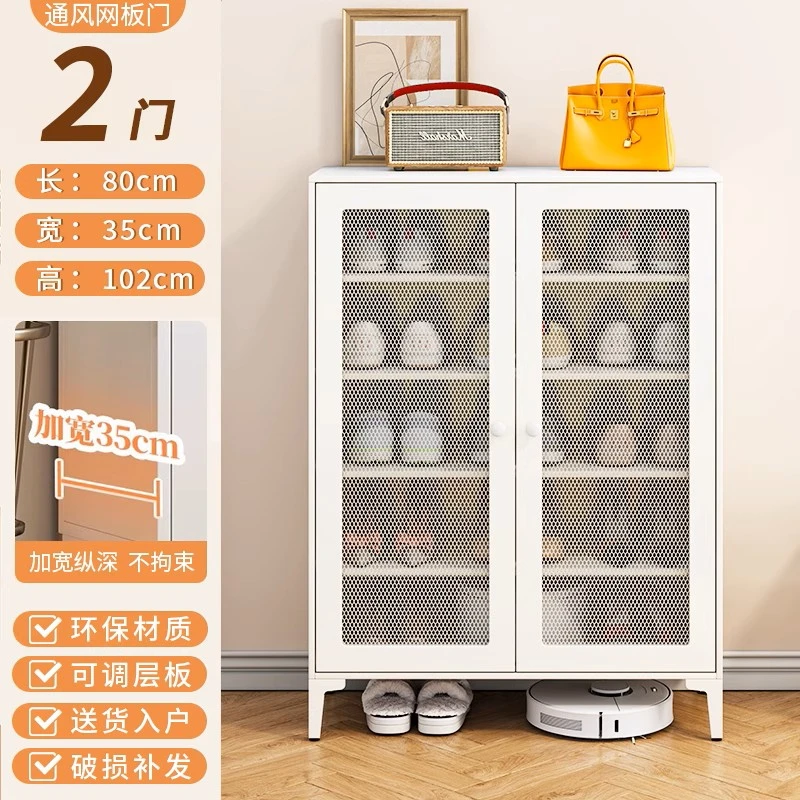 简约轻奢餐边柜厨房收纳茶水柜桌边柜高脚储物家用加厚钢板收纳柜