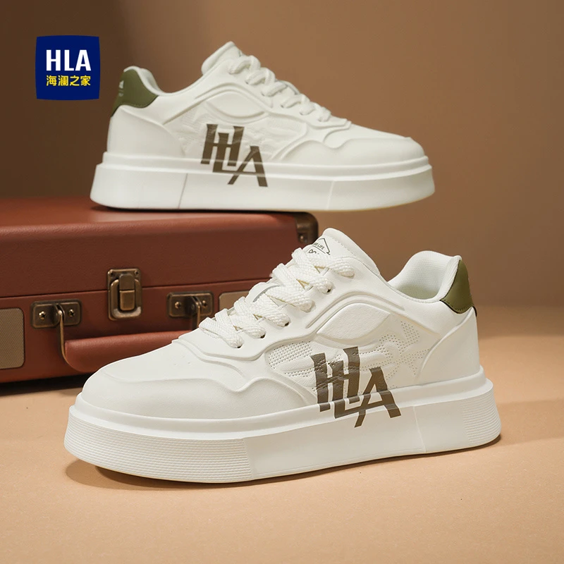 HLA/海澜之家男鞋新款秋冬时尚保暖休闲板鞋增高小白鞋百搭潮鞋