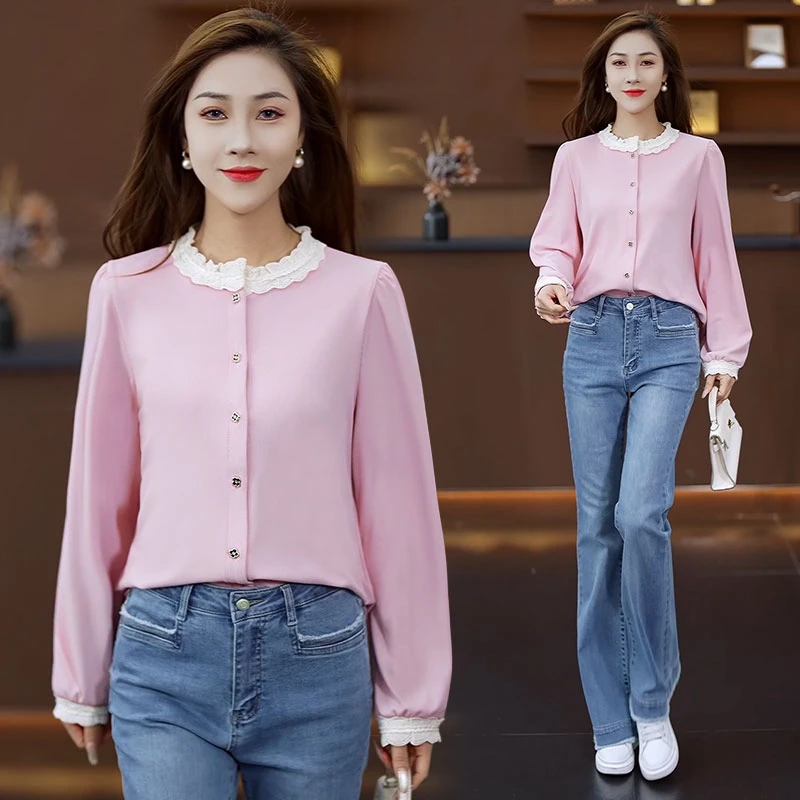 早春装衬衫2025新款今年流行时尚女装衬衣洋气质减龄春秋长袖上衣