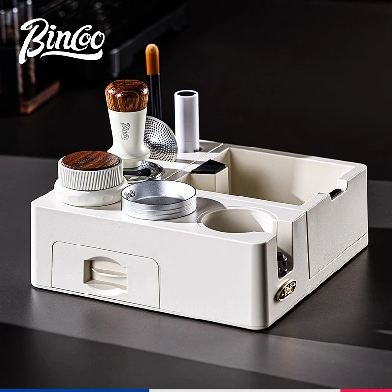 Bincoo多功能压粉底座布粉器压粉锤收纳盒一体式敲渣盒通用51/58