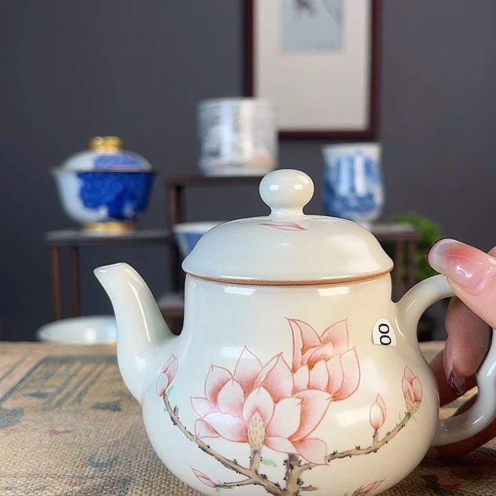 摆件景德柴烧茶杯多人