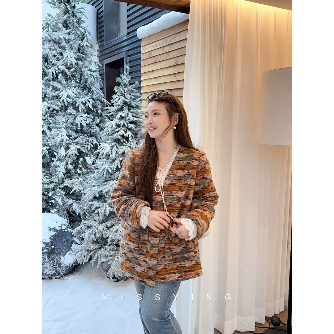 应小姐【日落限定】微胖大码冬季韩版设计显瘦慵懒百搭小香风羽绒服