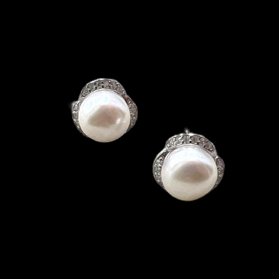 V4803珍珠耳钉孤品、