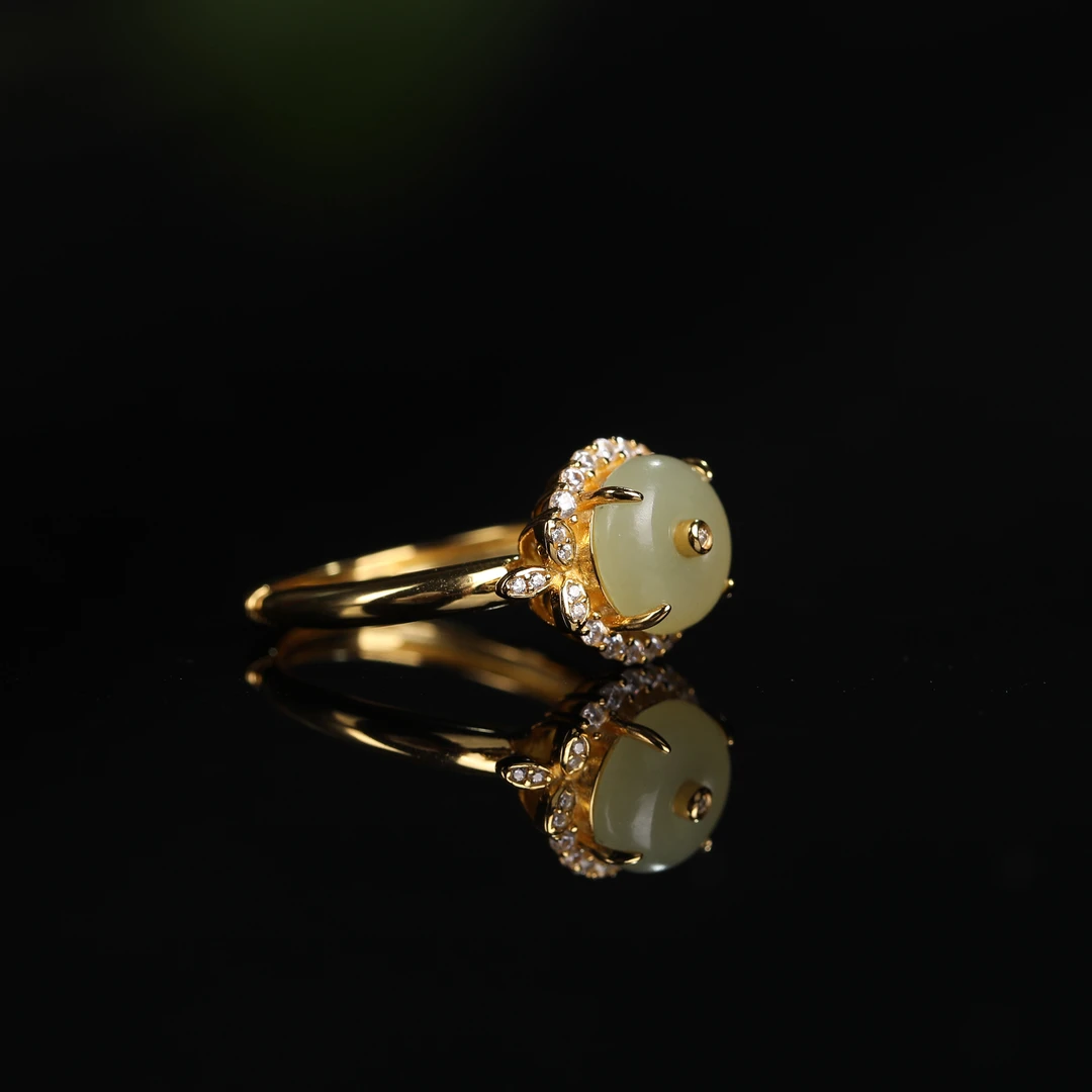 福袋-新疆和田玉平安扣戒指