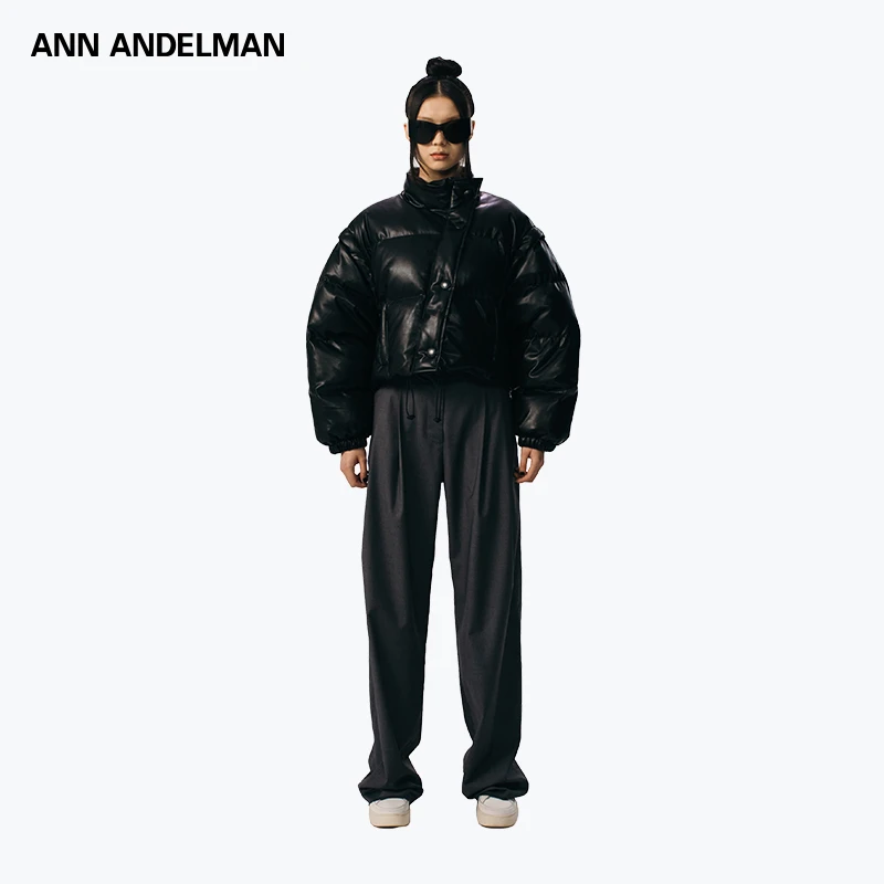 ANN ANDELMAN25春夏环保皮革可拆袖子羽绒服冬季