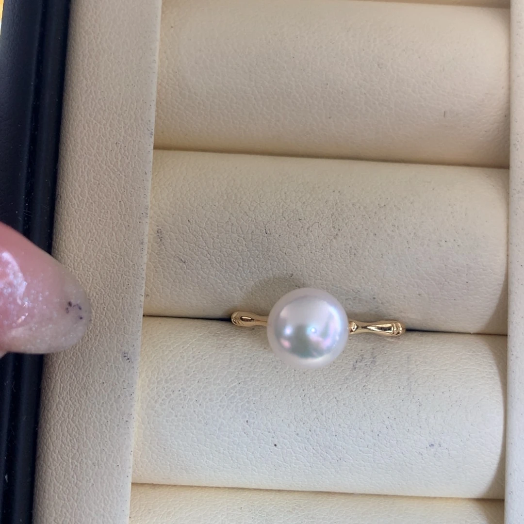 银S925镶嵌海水珍珠戒指