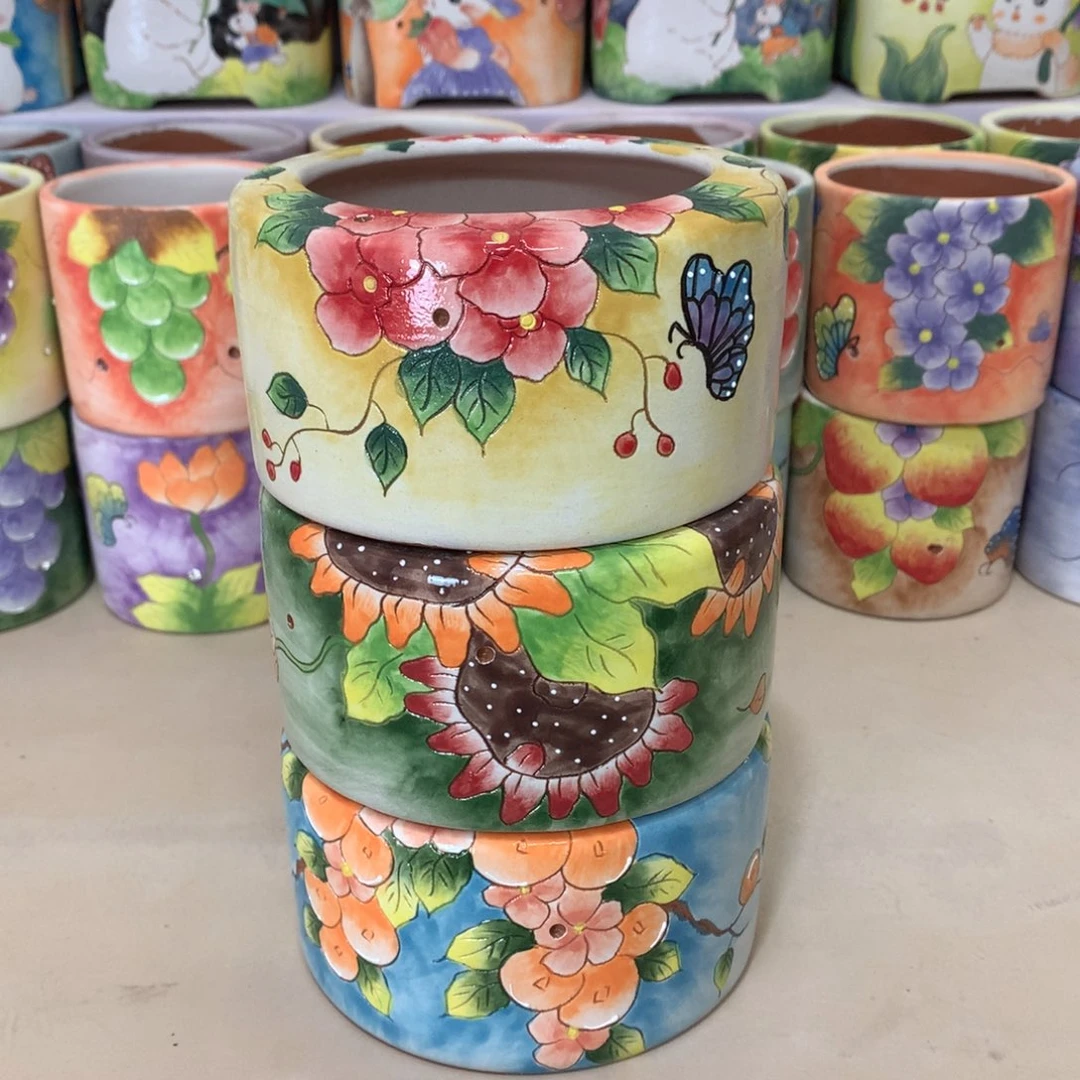 福利花盆，手绘花盆