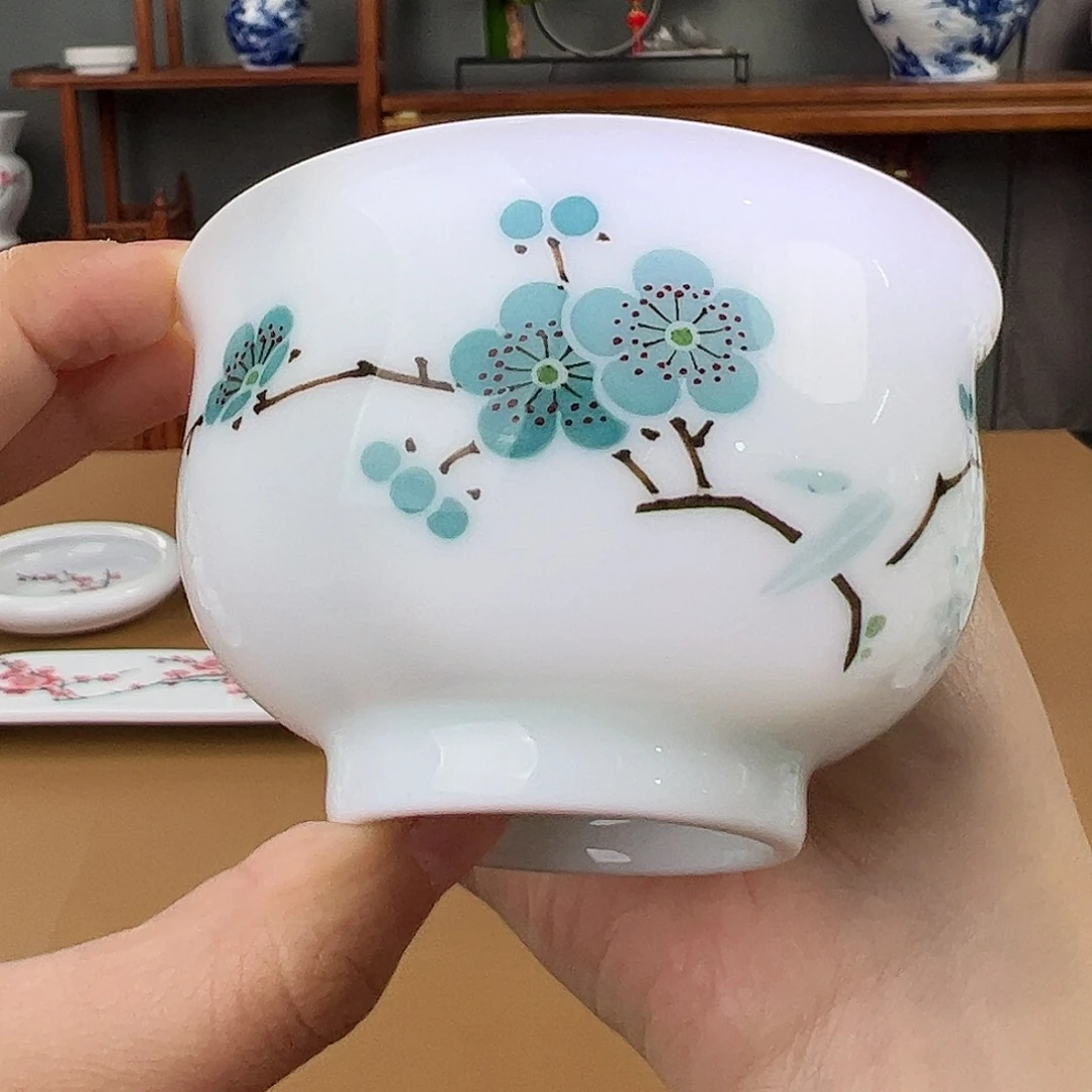 滑石子 绿梅炉式杯（新华门底款）