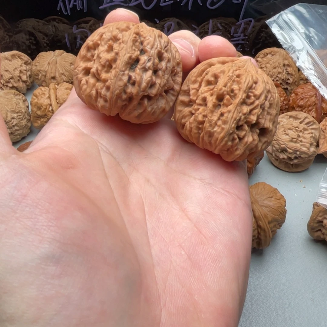 核桃把件40全品平谷凹底