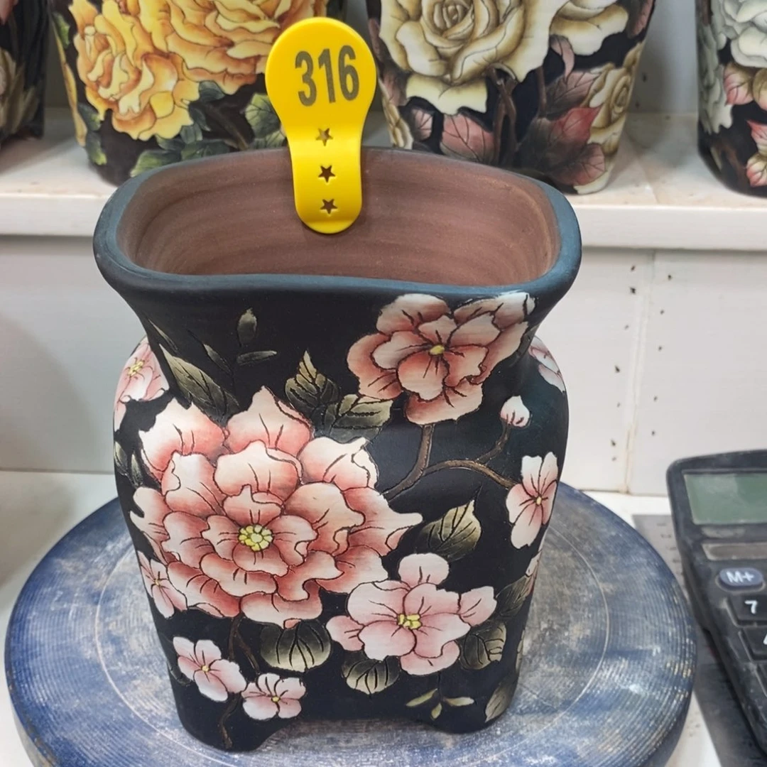 紫砂花盆水晶花盆316