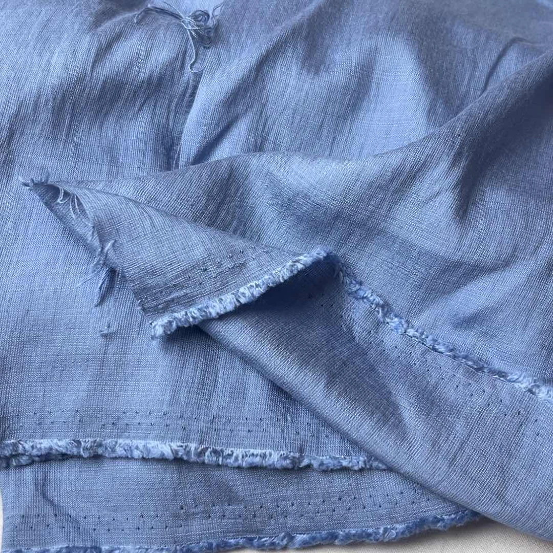 浅蓝色麻棉3米。