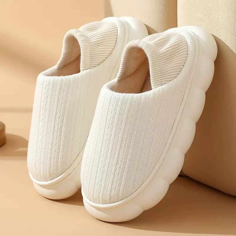 保暖木地板防滑家居室内棉拖鞋女