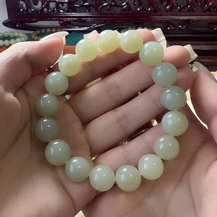 手链未镶嵌和田玉（糖玉）