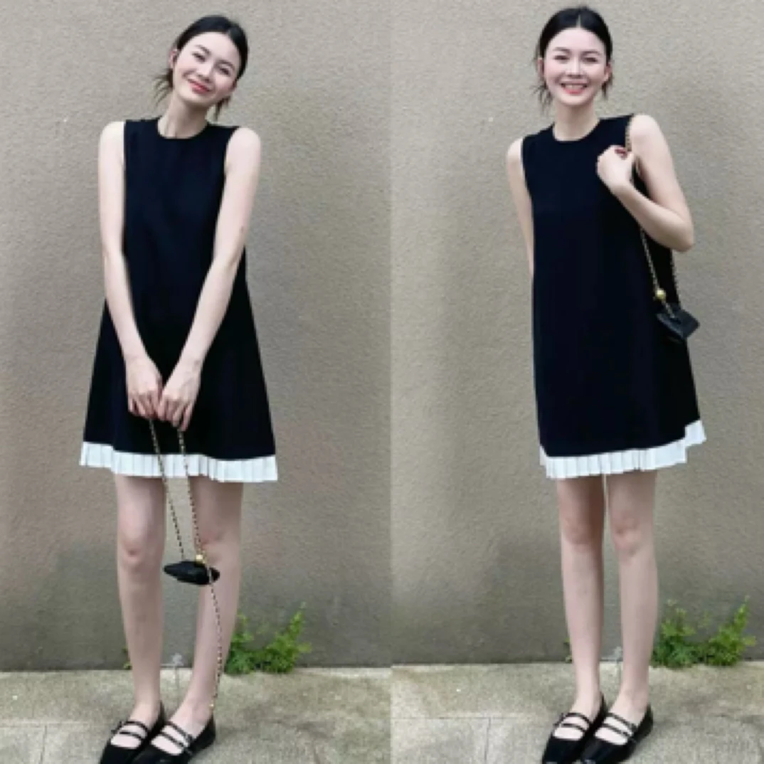 moxie-377无袖短款背心连衣裙夏季时尚气质显腿长