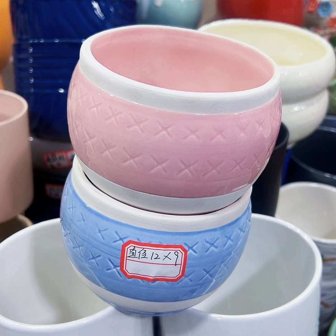 外贸尾单陶瓷花盆凑单10米包邮