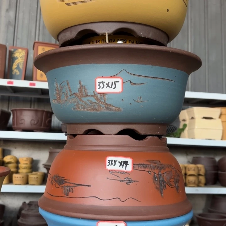 紫砂花盆100-4。