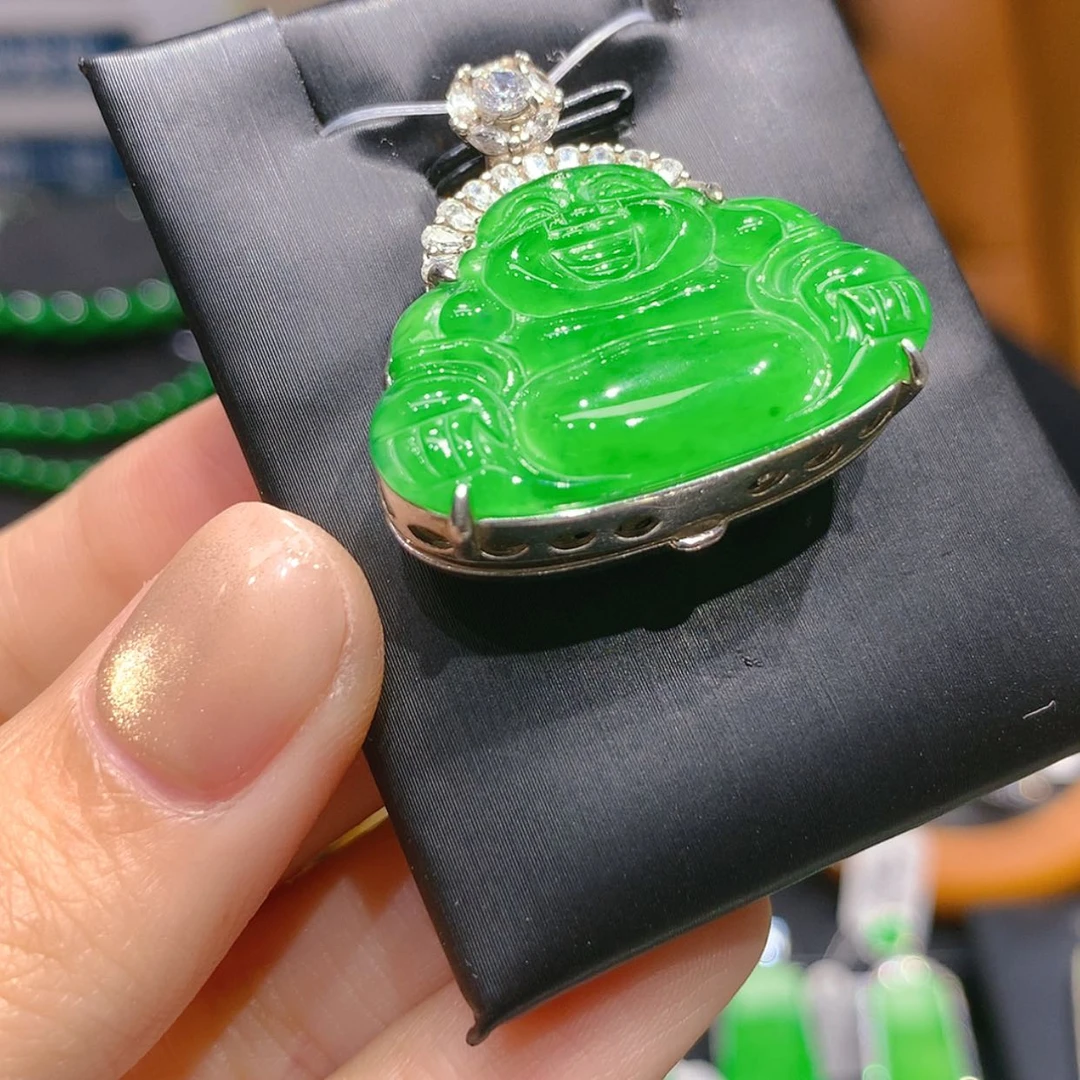 【闪购商品】颈饰银S925镶嵌翡翠3柒姐