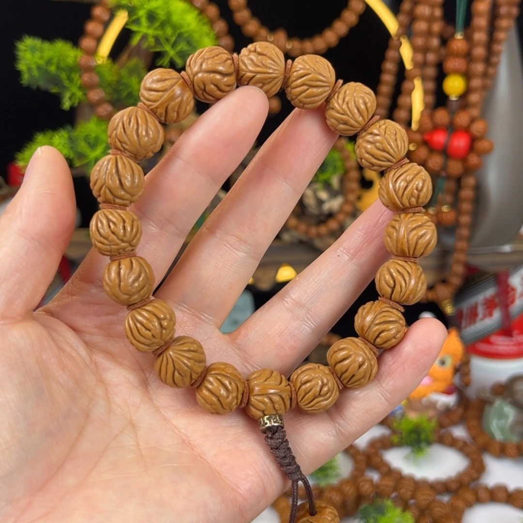 手串桃核秦岭野生桃核手持