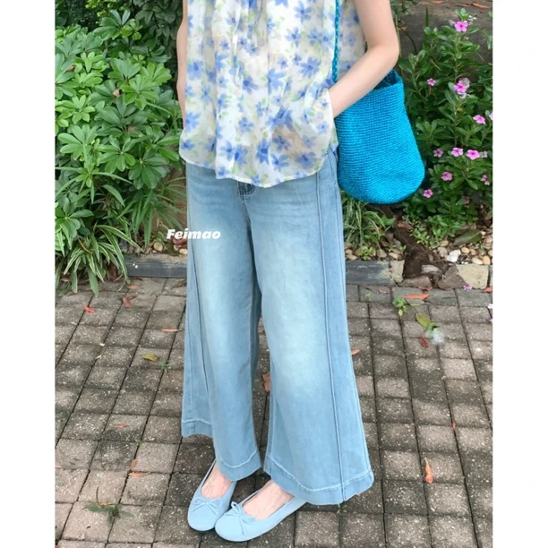 赵小小【强推！版型上腿美疯了】高腰宽松牛仔裤【包含腰带】X-96077