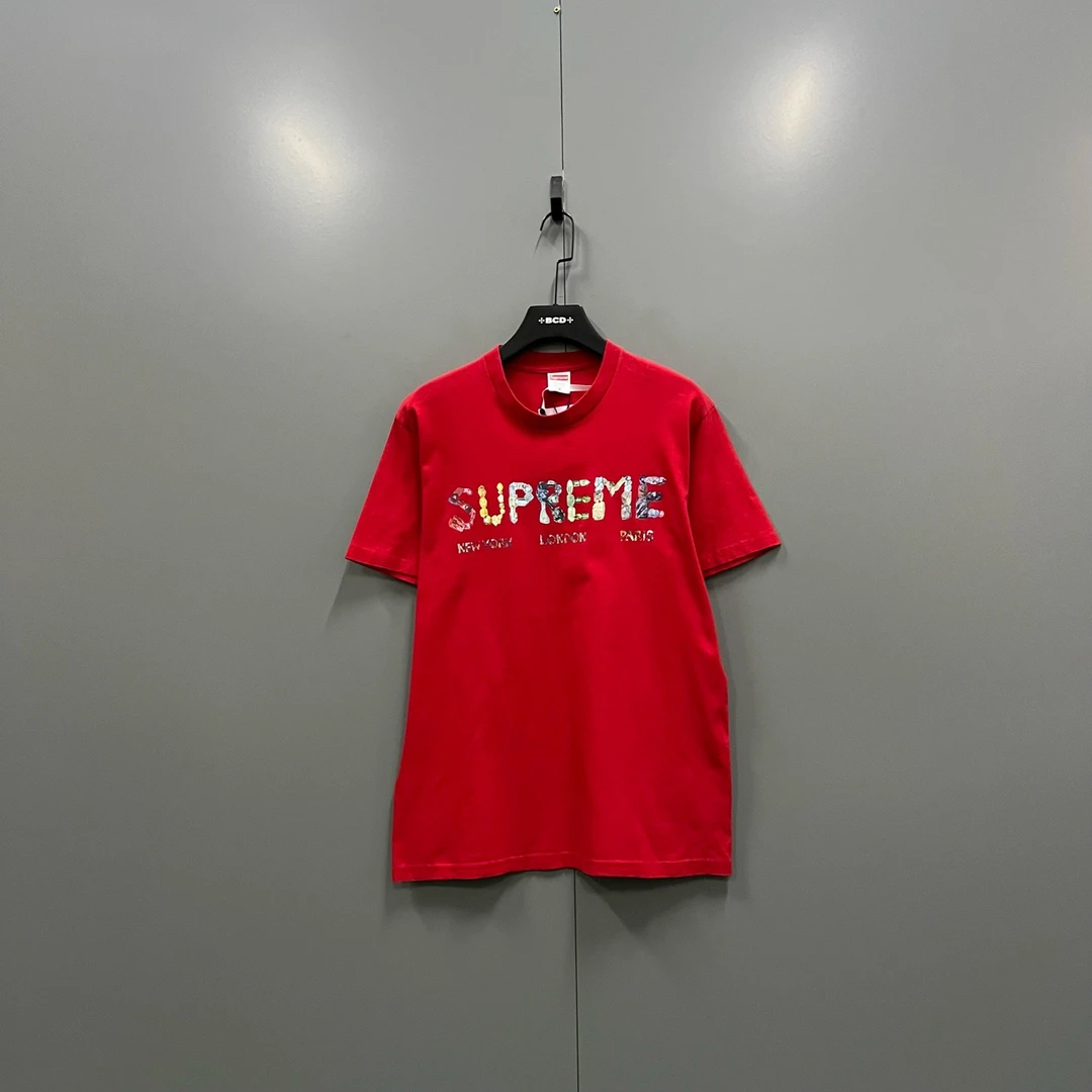 95新 maje c612 Supreme 宝石logo印花短袖 M码 015704
