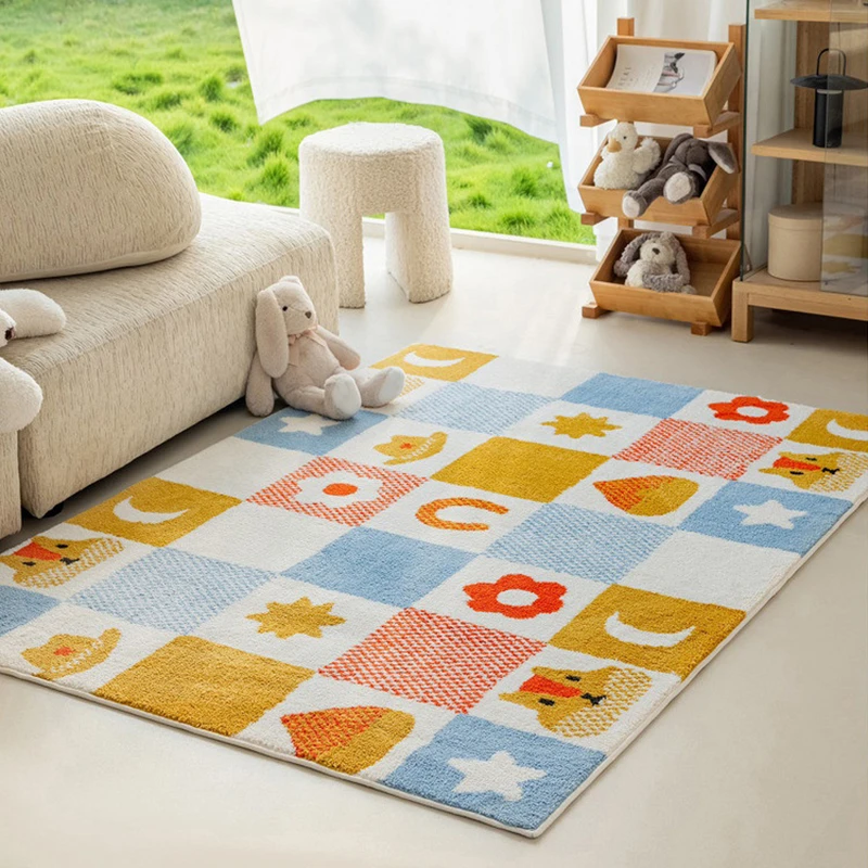 【童话】加厚儿童房卡通地毯客厅卧室防滑多巴胺地垫简约床边毯