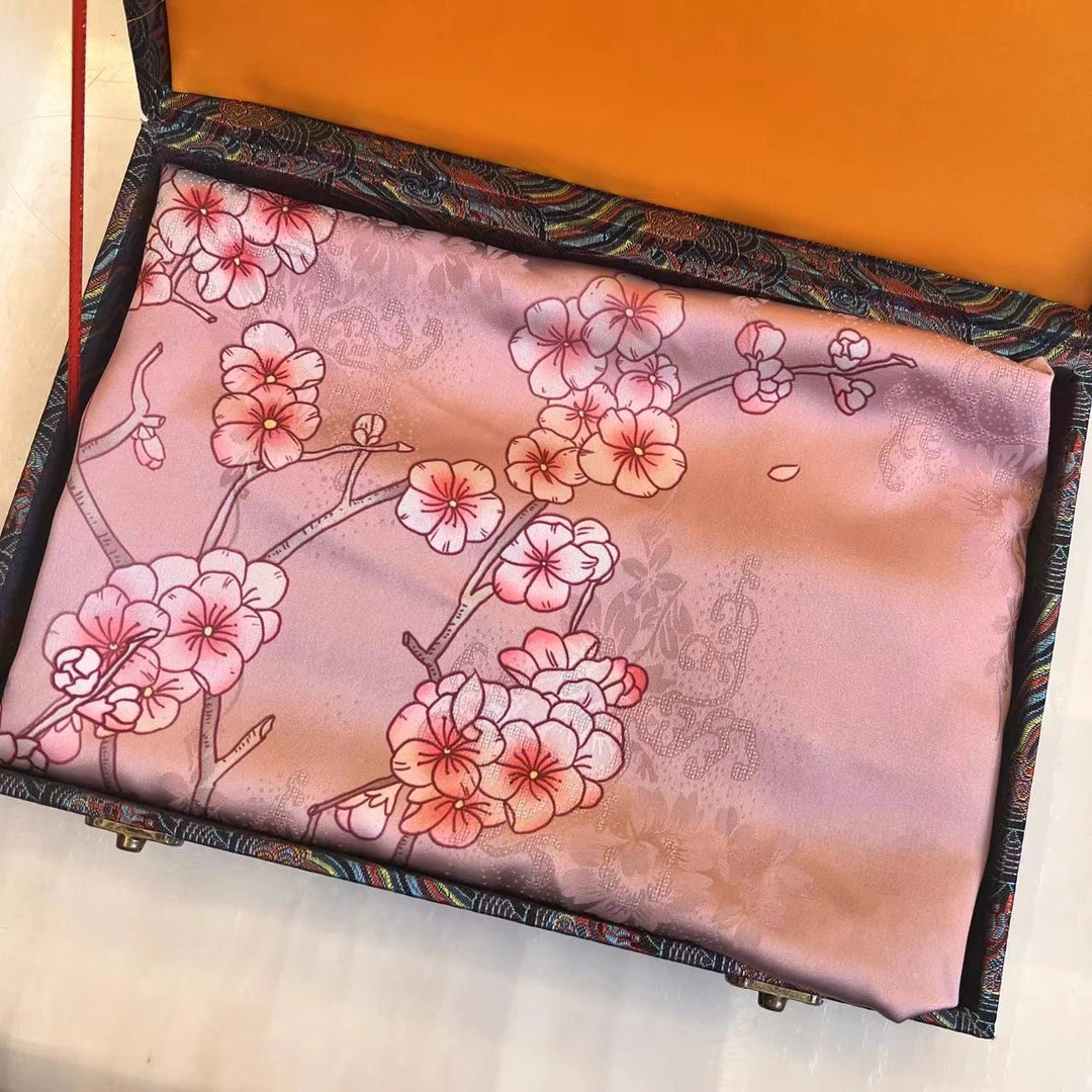 【暗香粉妆】新中式轻奢高定丝巾70*180（A673）