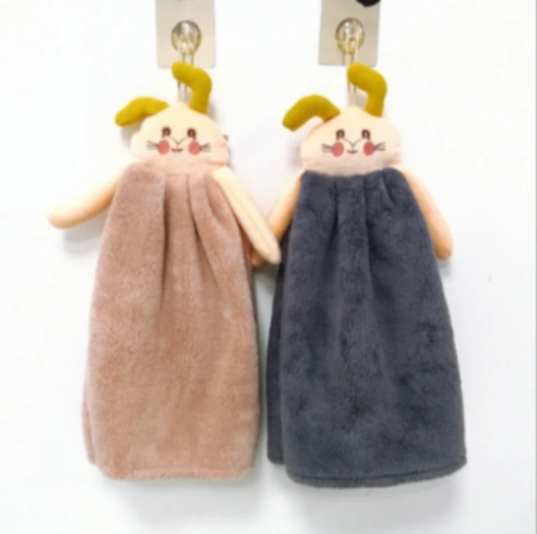 （颜色随机）棉柔软吸水小兔子擦手巾PJ425