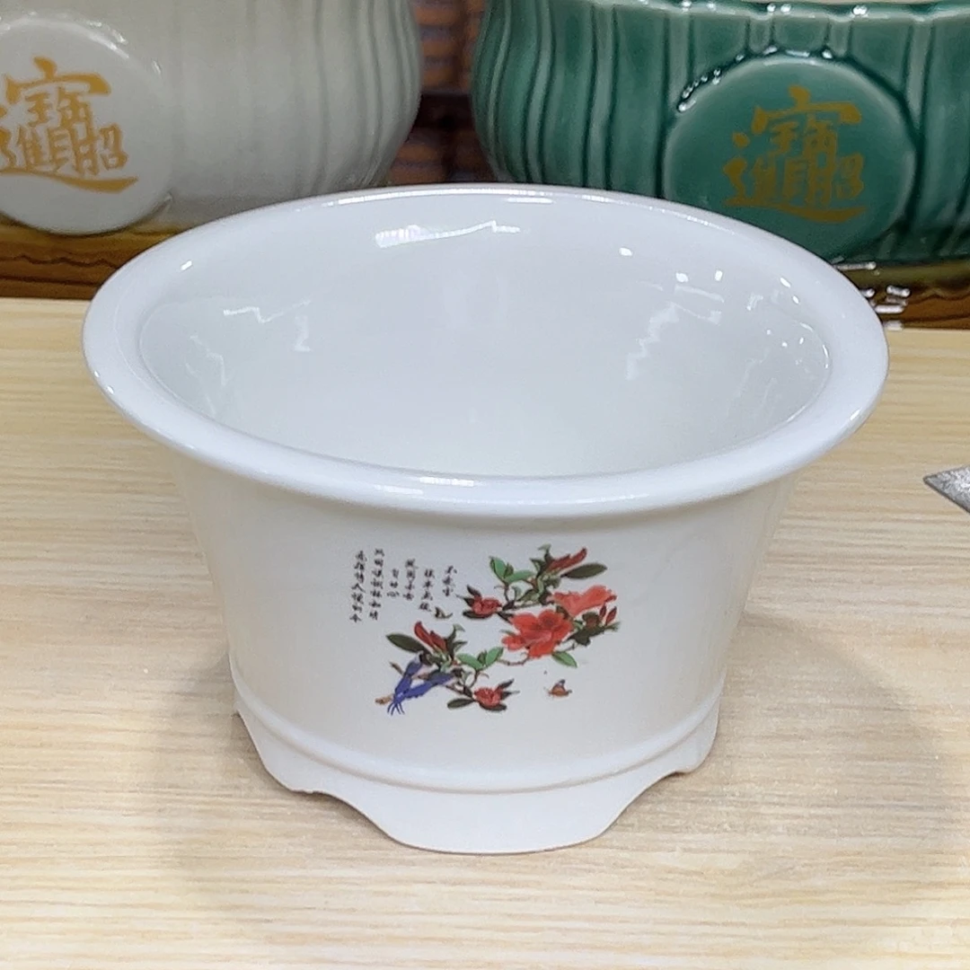 陶瓷绿植多肉微瑕花盆口径15*9