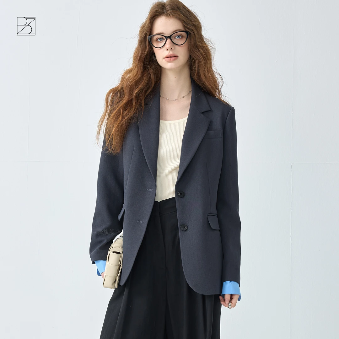 女神范西装外套女2025秋装韩版时尚休闲气质百搭宽松洋气西服上衣
