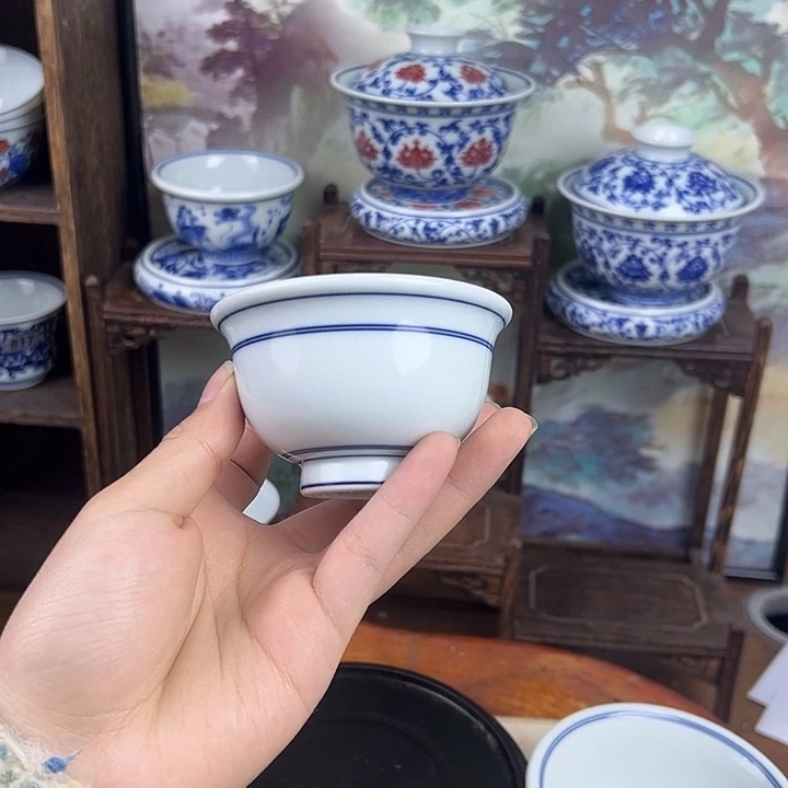 杯子陶白胎小压手