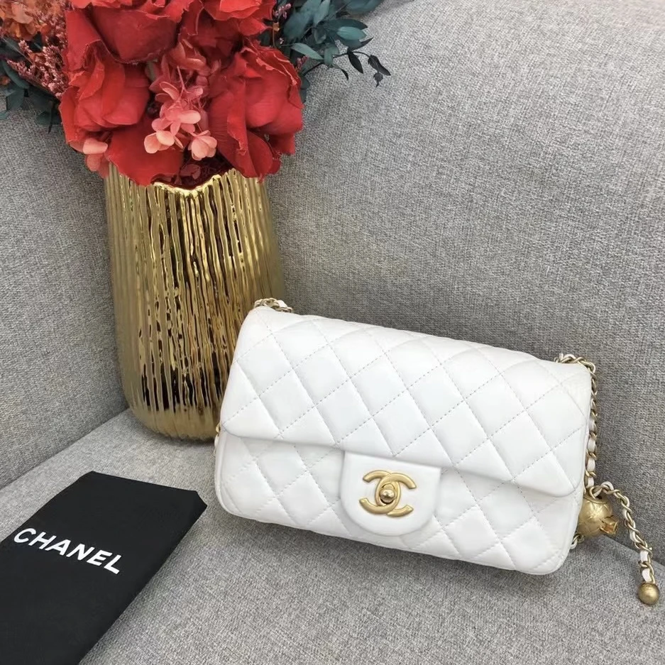95新 Chanel/香奈儿 白金cf大mini金球30开单肩包/81063 时尚休闲