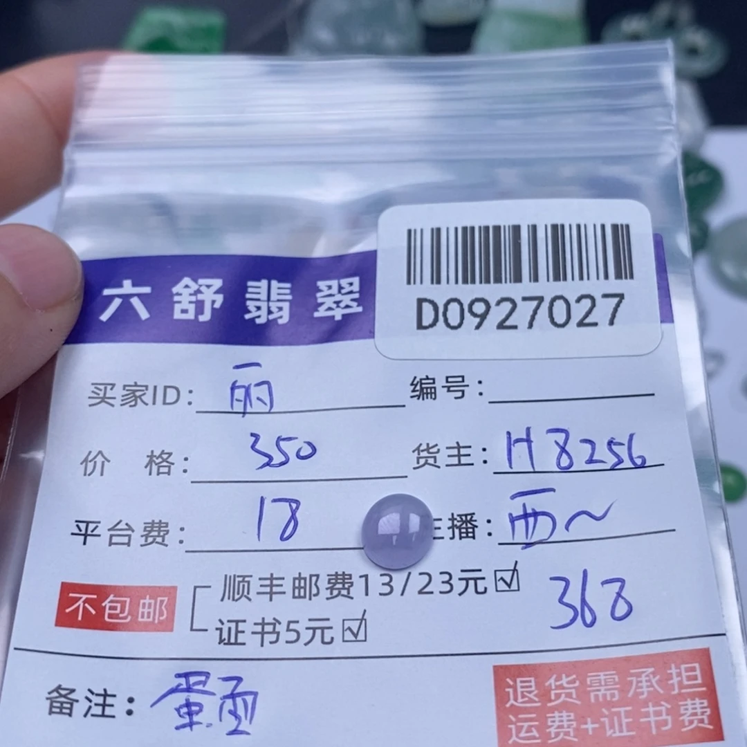 丽***影翡翠未镶嵌挂件D0927027