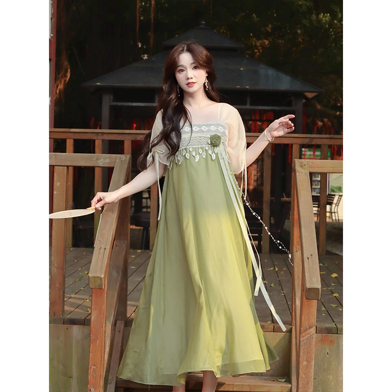 瑶西【扶桑】裙子2025初夏穿搭新款长裙汉服新中式女装连衣裙