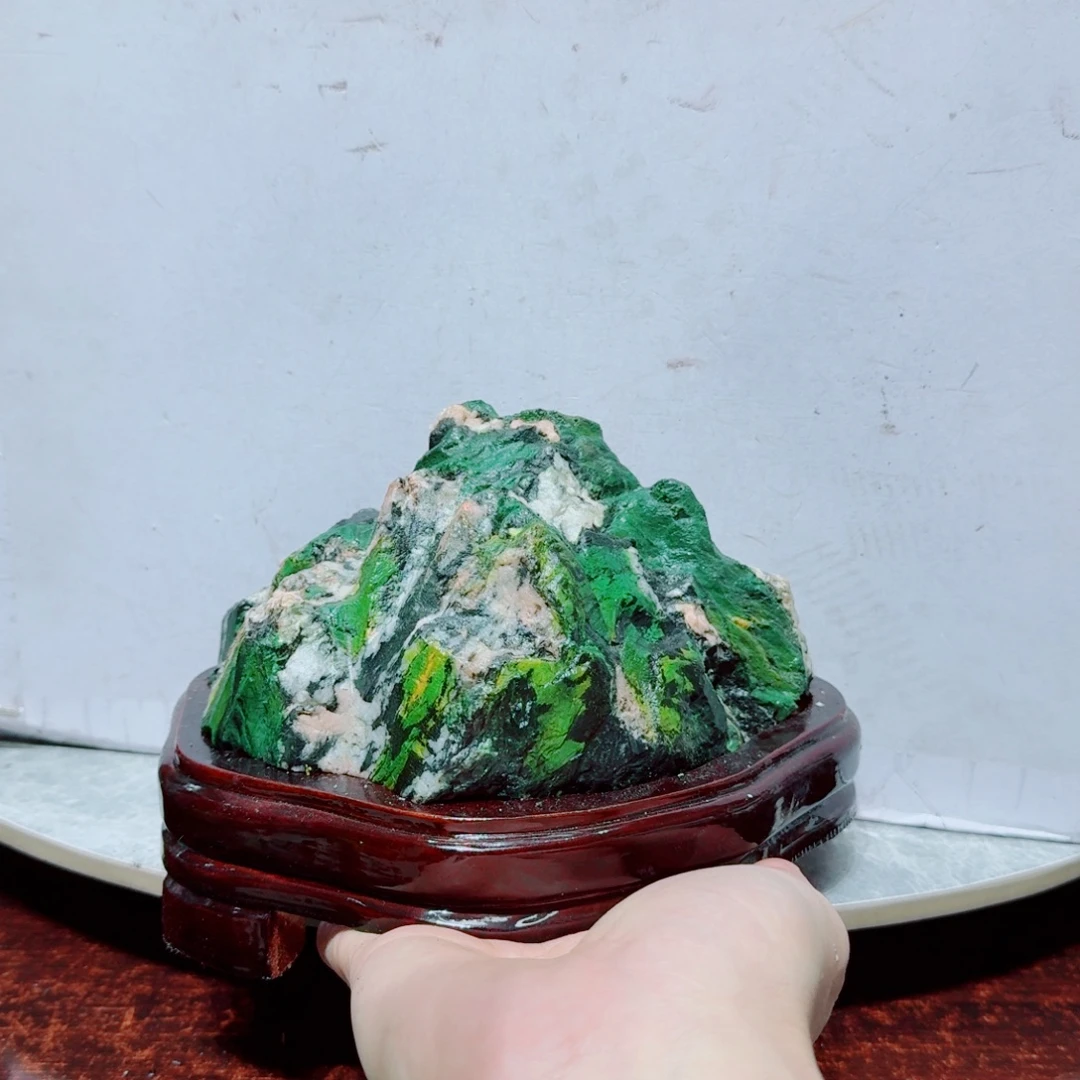 吃***️石材青海七彩石摆件