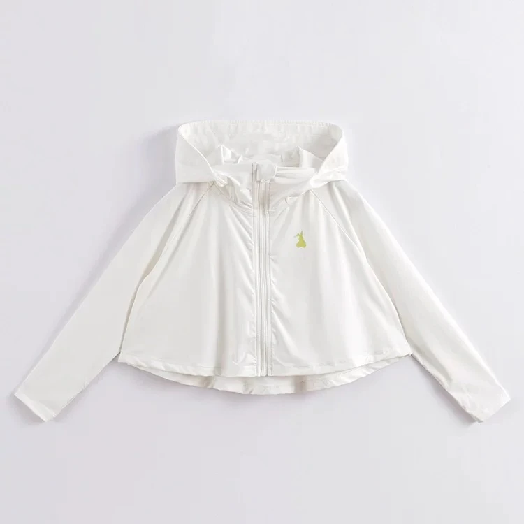 MARC&JANIE/马克珍妮白色连帽防晒衣，简约有型女童皮肤衣550526