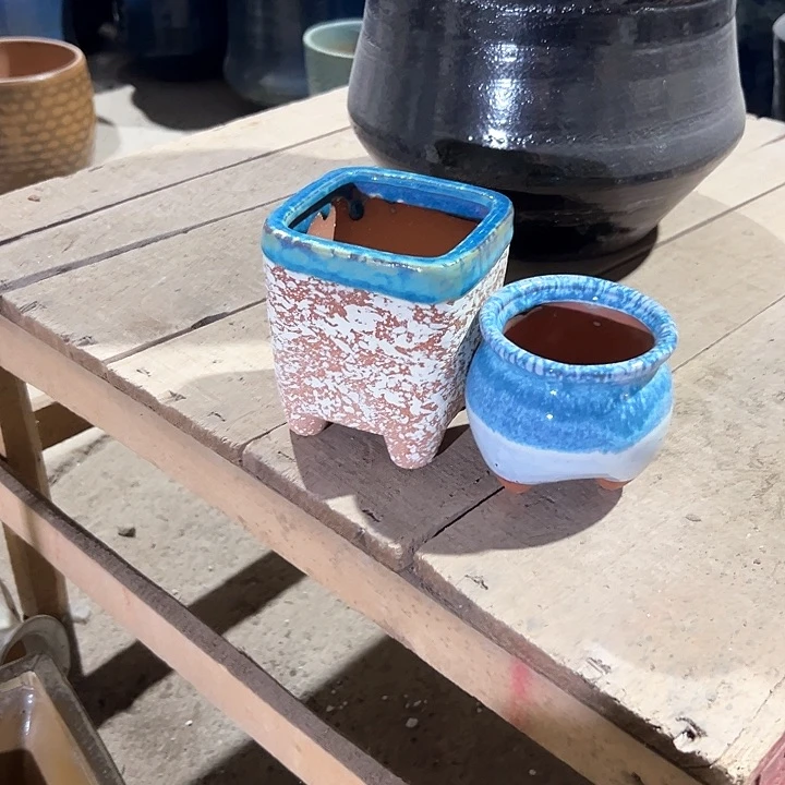 紫砂十二个花盆花盆花盆