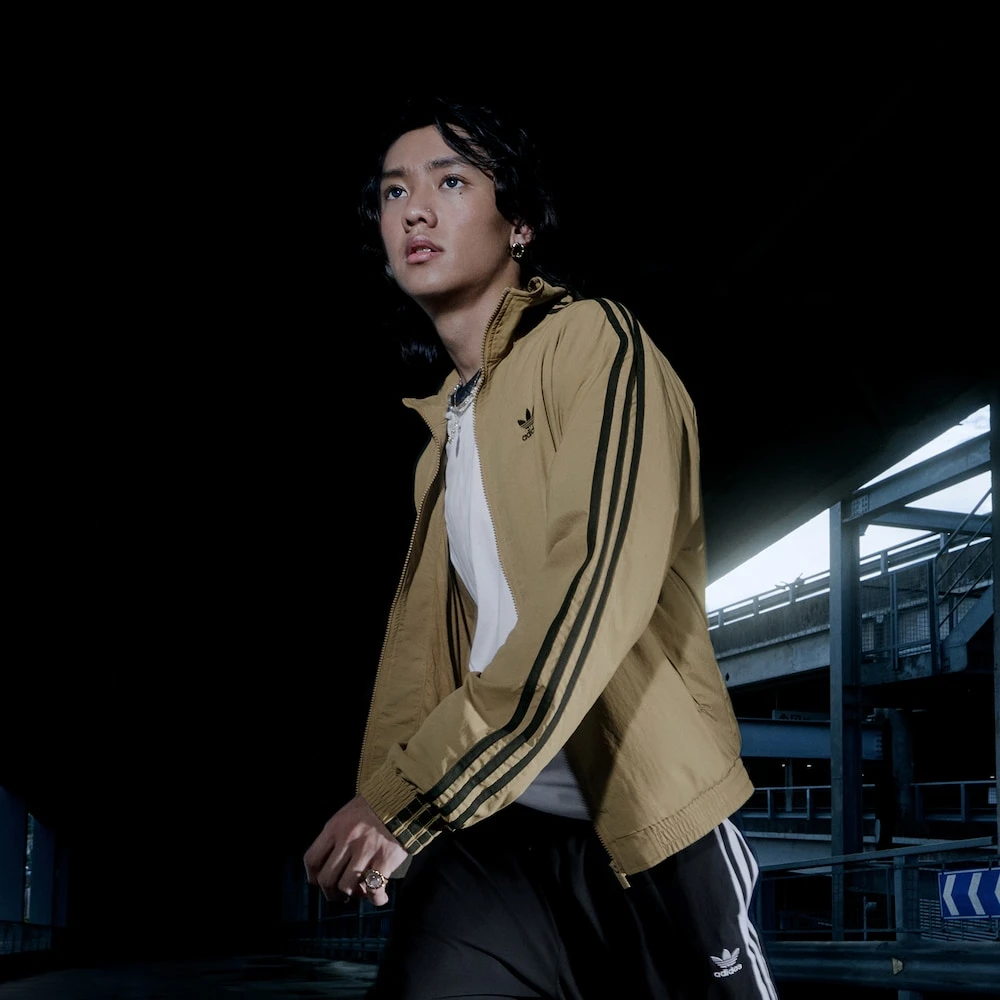 Adidas三叶草FIREBIRD TT 复古检织立领运动夹克外套JY1333 X