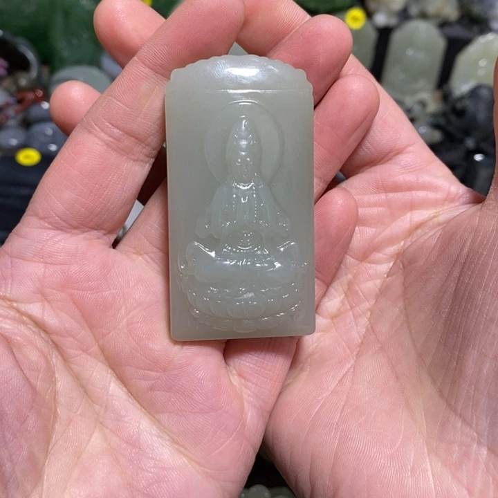 和田玉未镶嵌挂件