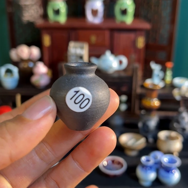 摆件微陶老王迷你花瓶