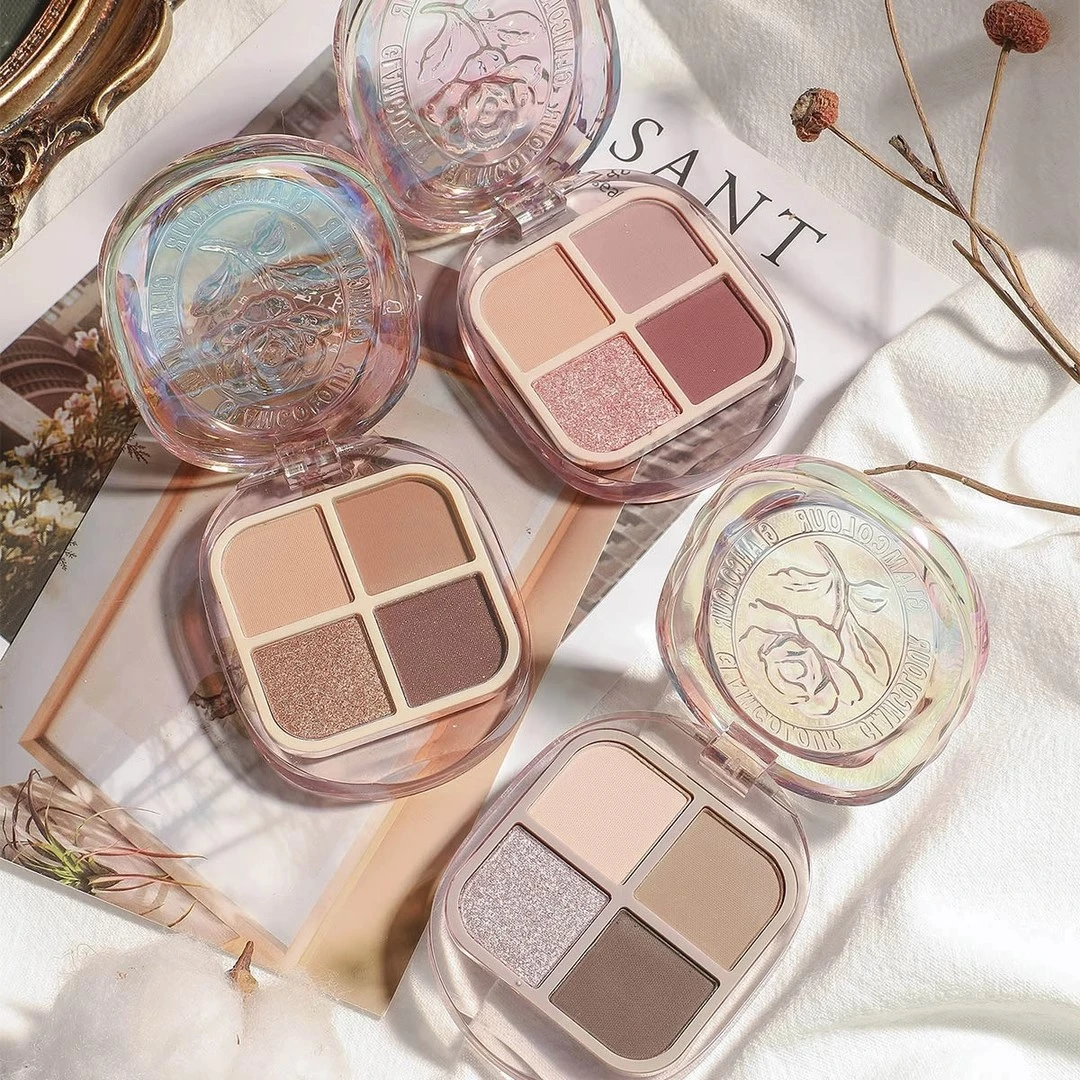 魔法色彩火漆四色眼影盘新手素颜淡妆水泥灰大地色眼影便携正品