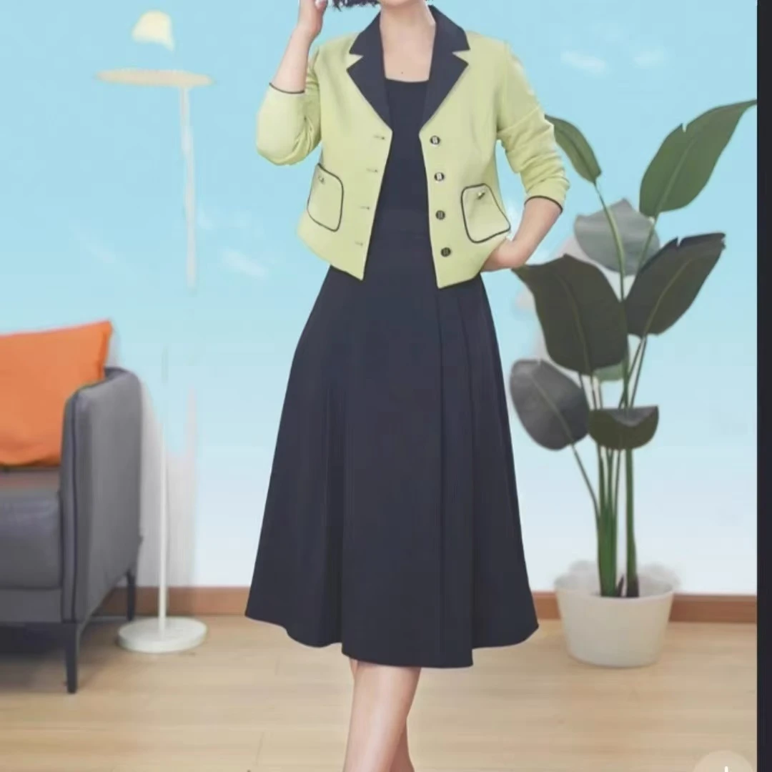 秋装新款时尚气质名媛小香风西装外套半身裙两件套连衣裙子T132