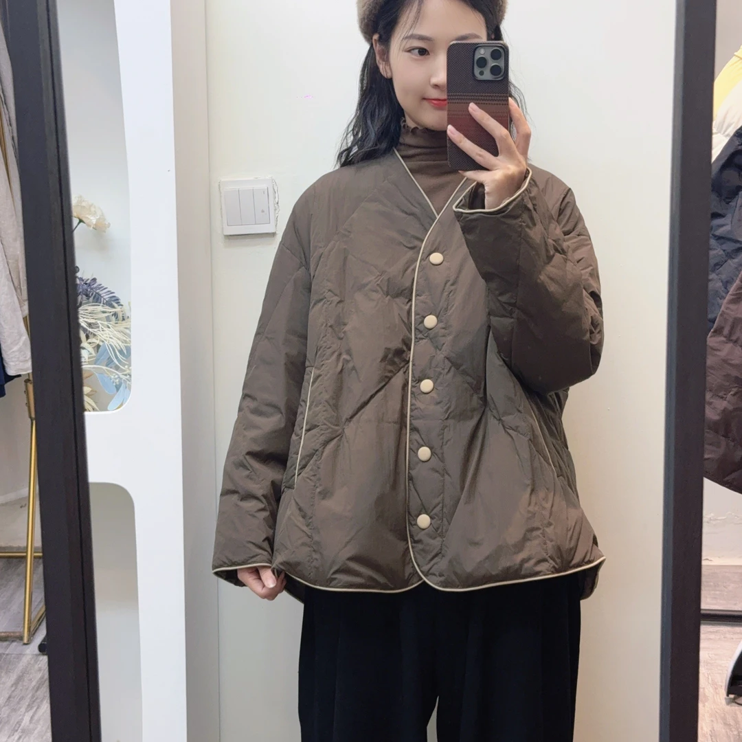 【赢利】冬季新款休闲百搭轻薄款女士羽绒服 5080