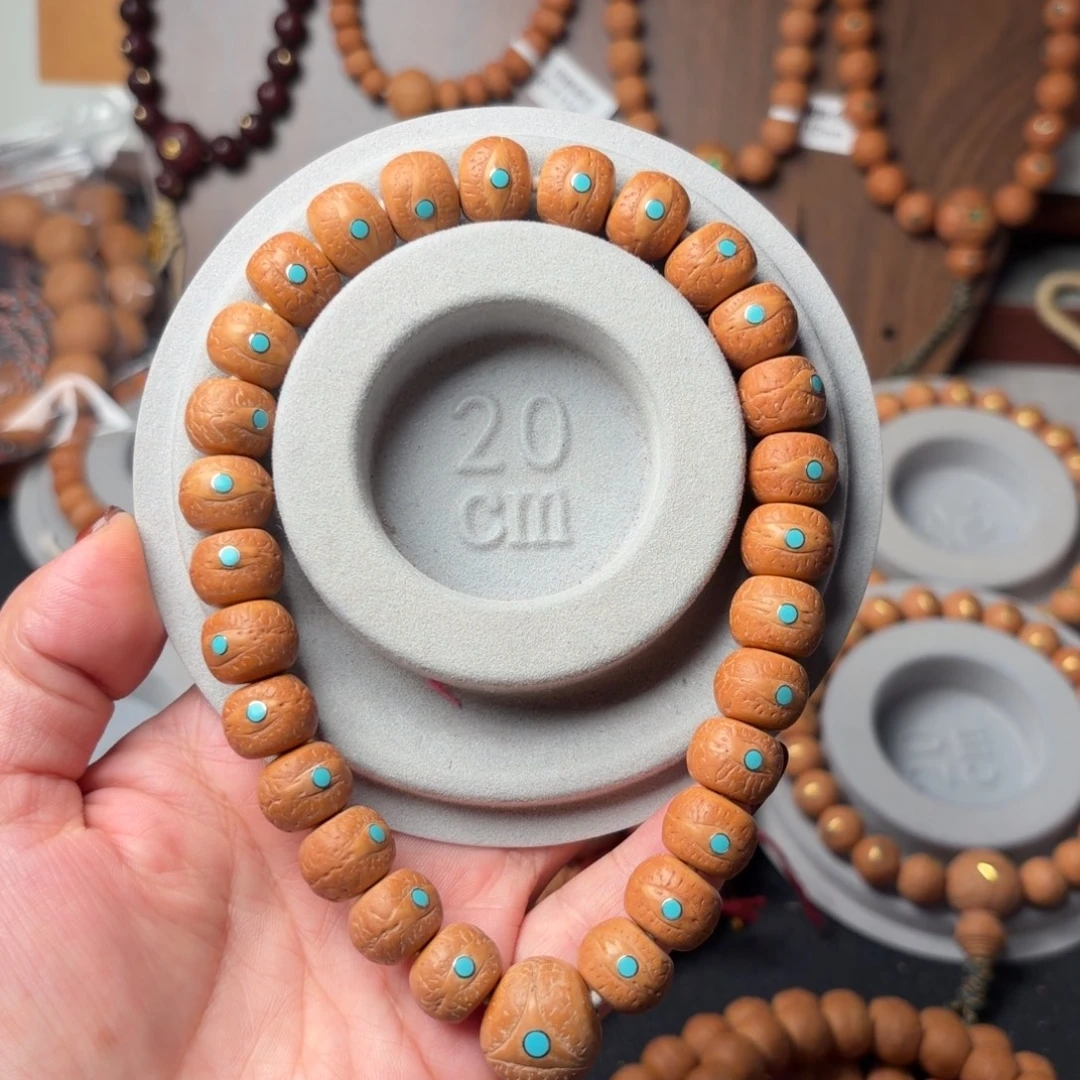 凤眼菩提手串同树27颗藏式手持镶嵌松钉