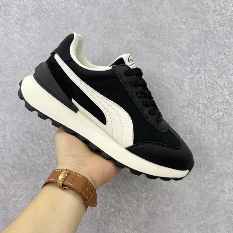 新款 运动休闲阿甘鞋 皮面四季透气舒适轻便耐磨时尚百搭软底男鞋