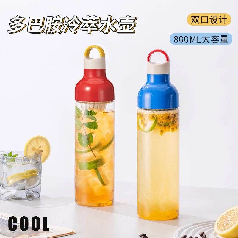 多巴胺冷萃水壶便携式冷泡水果茶壶家用带滤网咖啡水壶外出随身杯