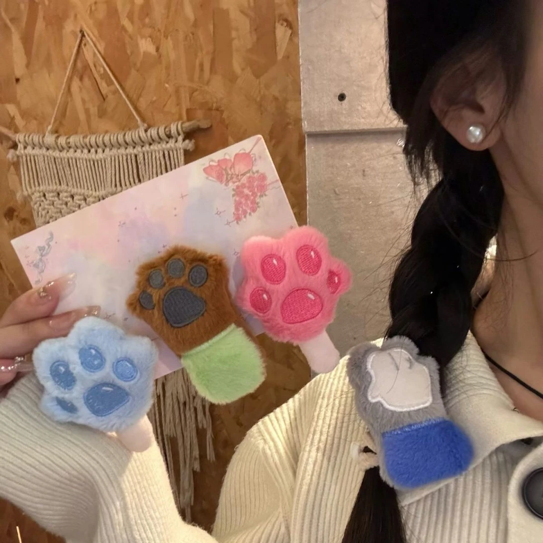 尼克朱迪抓抓冰棍猫爪动物发夹甜美少女刘海侧边夹秋冬毛茸茸发卡