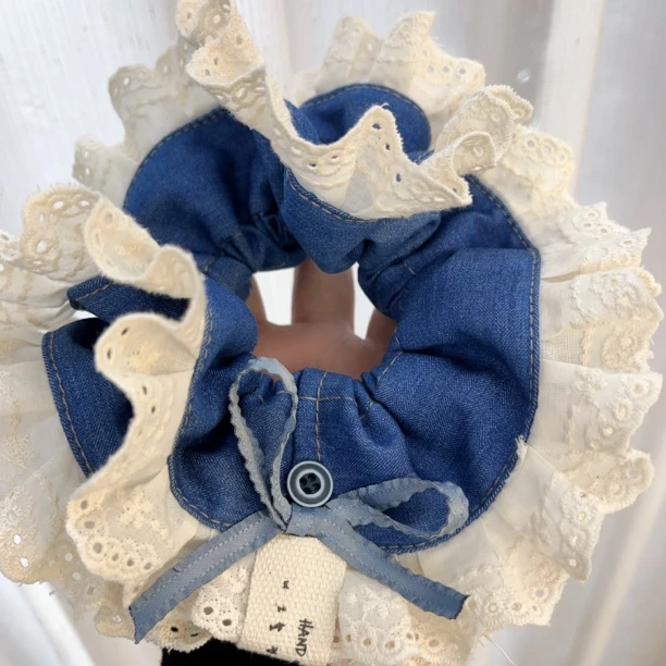 A685高品质张若楠同款牛仔肠圈