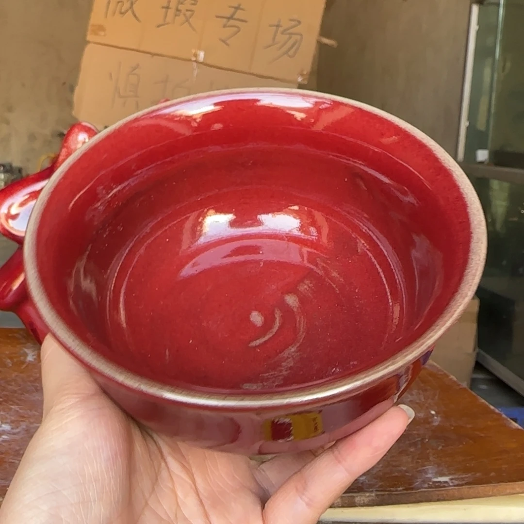 陶摆件郑家钧窑摆件微瑕